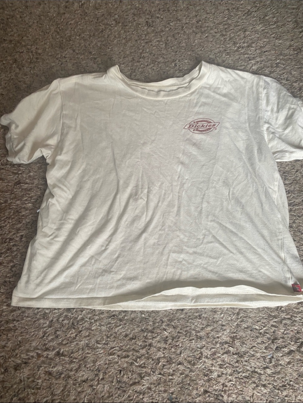 Dickies White Short Sleeve Tee with Small Chest Logo
